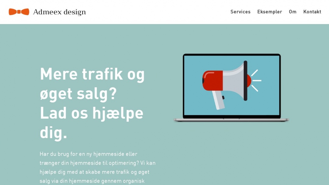Screenshot of Admeex design's Website