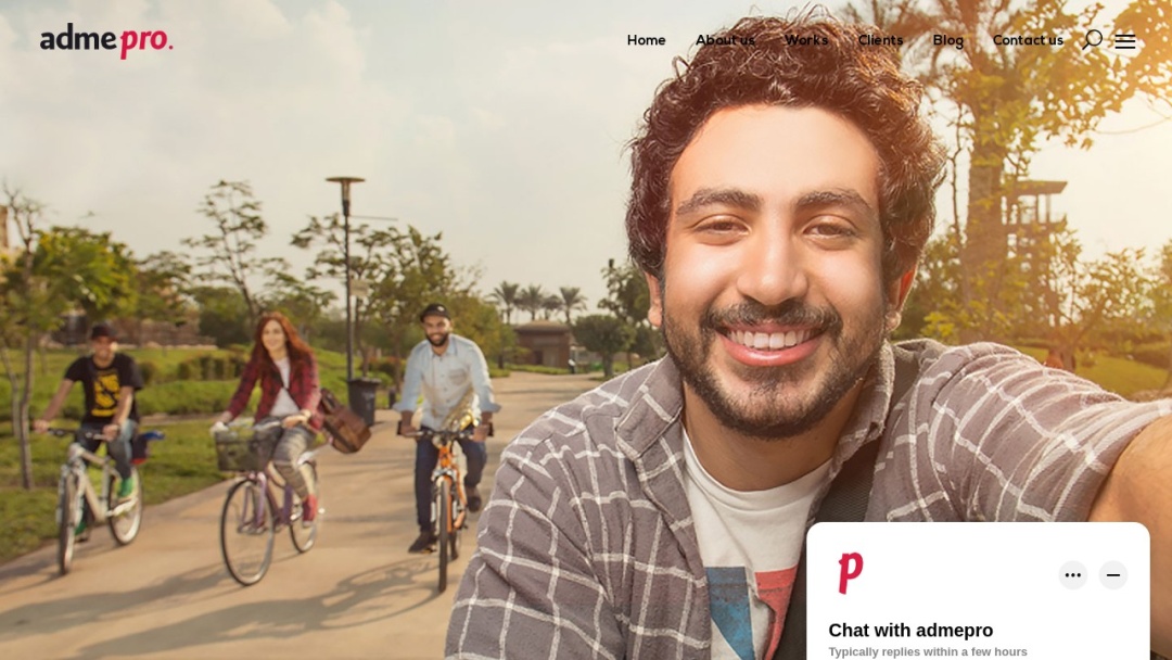 Screenshot of Admepro Advertising Agency's Website