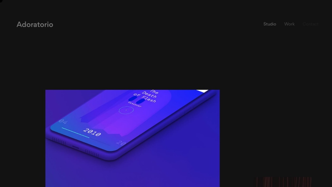 Screenshot of Adoratorio's Website