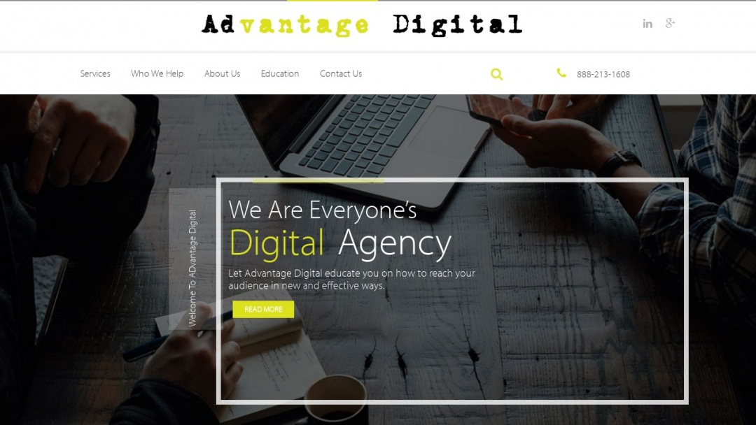 Screenshot of ADvantage Digital's Website