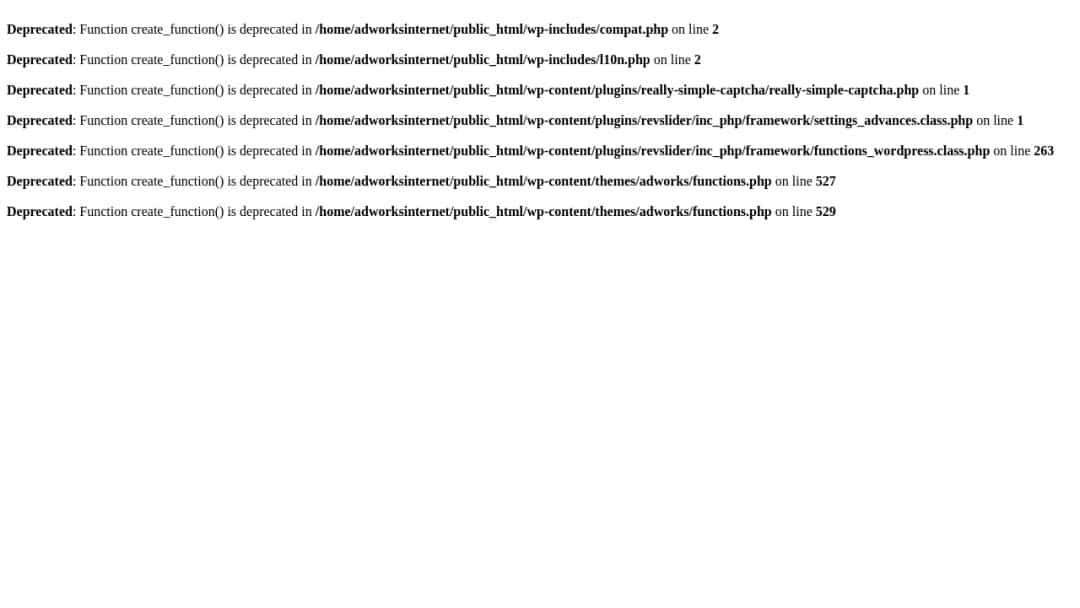 Screenshot of Adworks Concepts & Design's Website