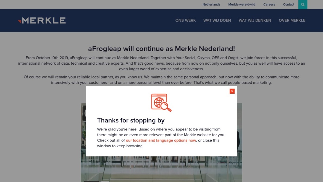 Screenshot of aFrogleap's Website