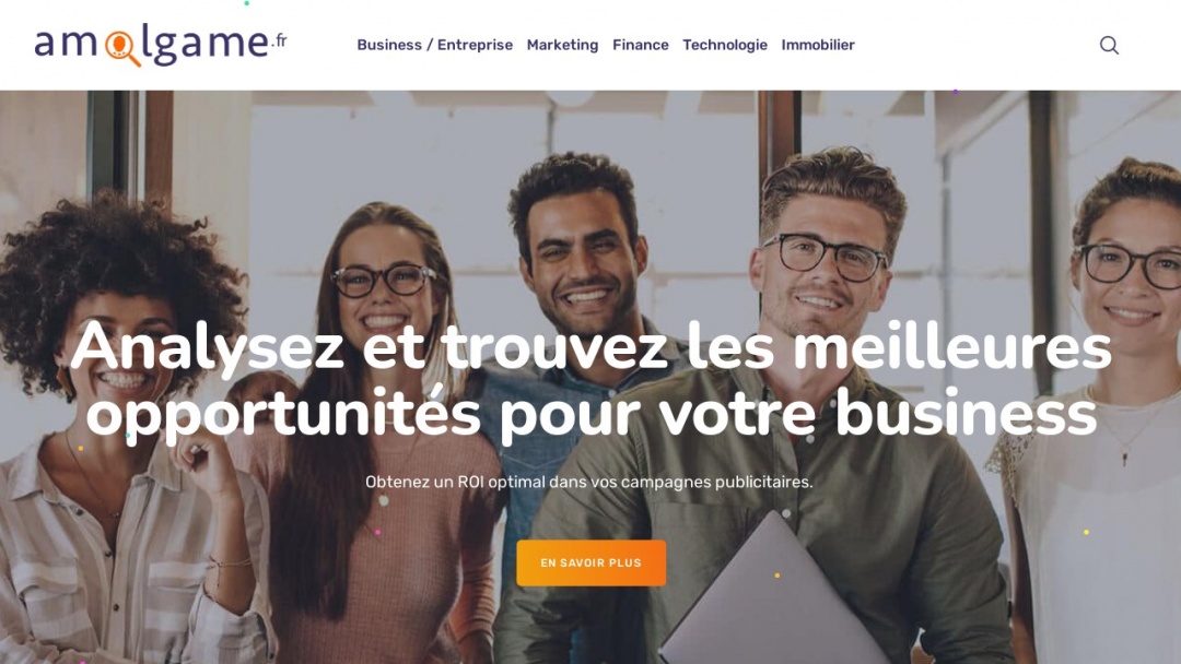 Screenshot of Agence Amalgame's Website