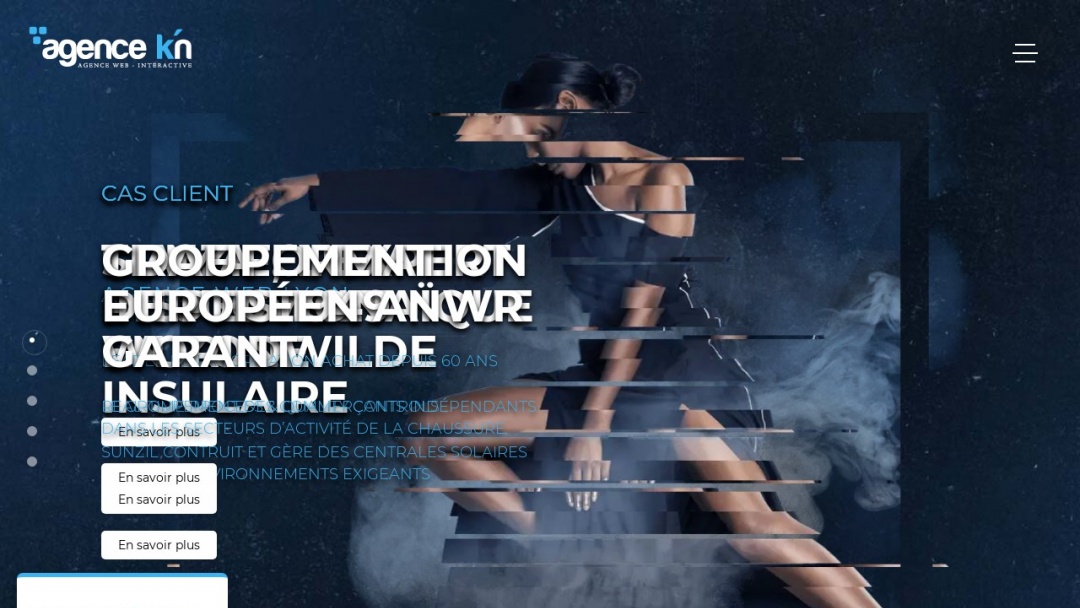 Screenshot of Agence KN's Website