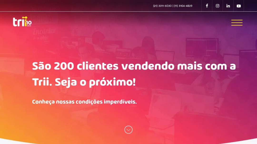 Screenshot of Agencia Trii's Website