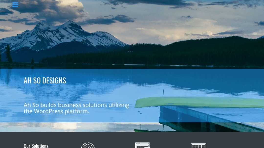 Screenshot of Ah So's Website