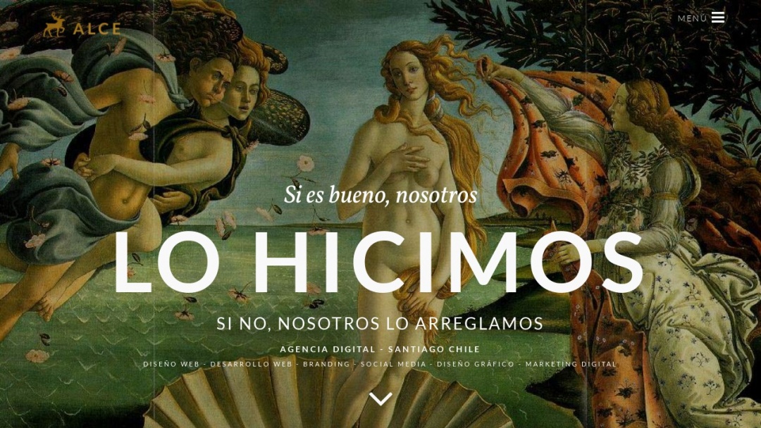 Screenshot of Alce Agencia Digital's Website