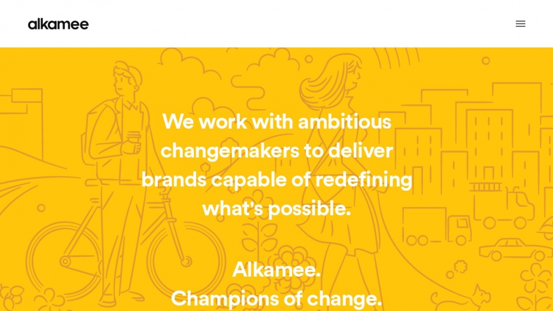 Screenshot of Alkamee Brand & Design's Website