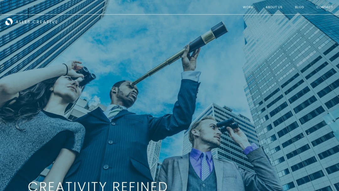 Screenshot of Alles Creative's Website