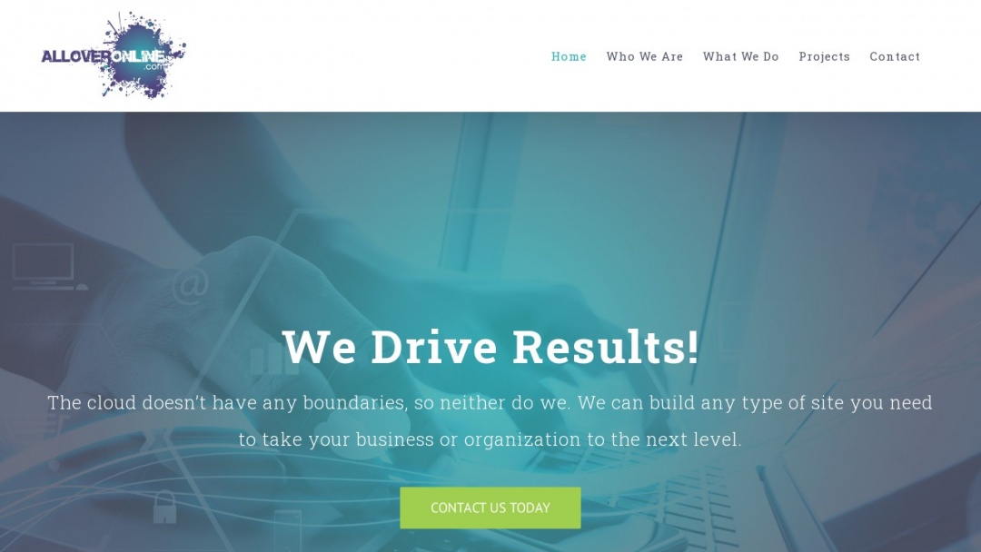 Screenshot of AllOverOnline, Inc.'s Website