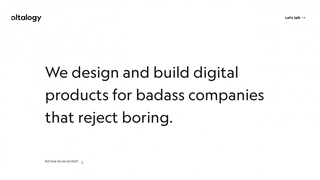 Screenshot of Altalogy's Website