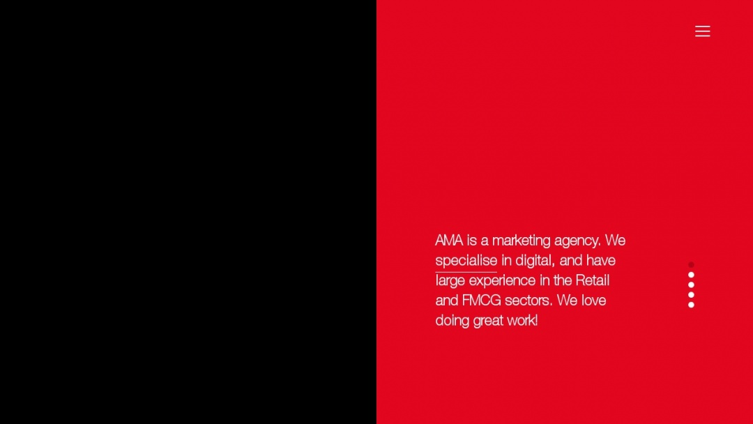 Screenshot of AMA Ltd's Website