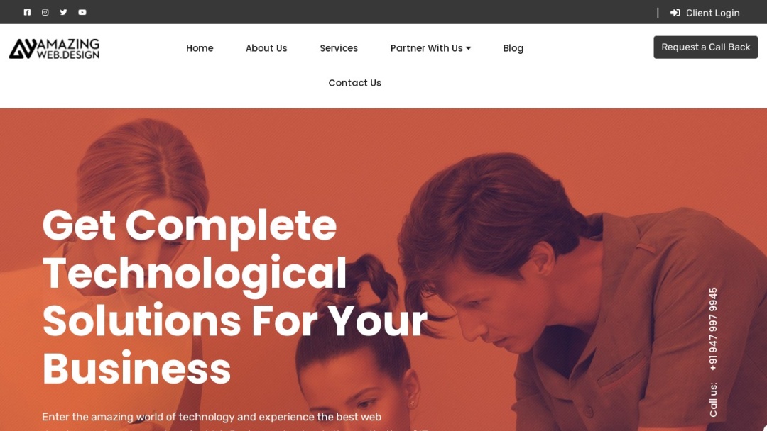 Screenshot of AmazingWeb.Design's Website