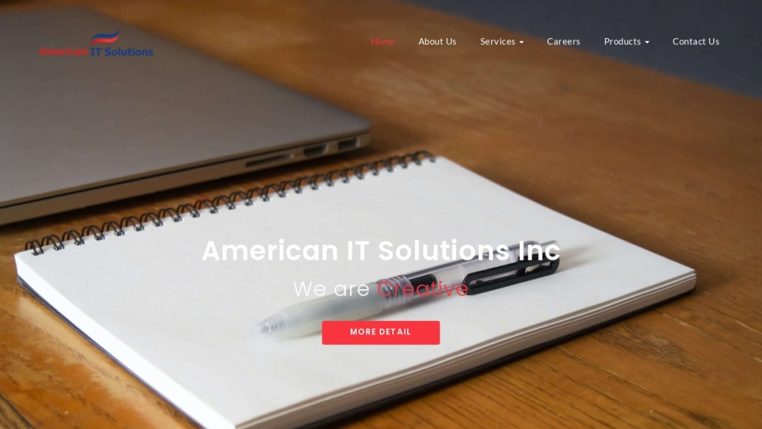 Screenshot of American IT Solutions, Inc's Website