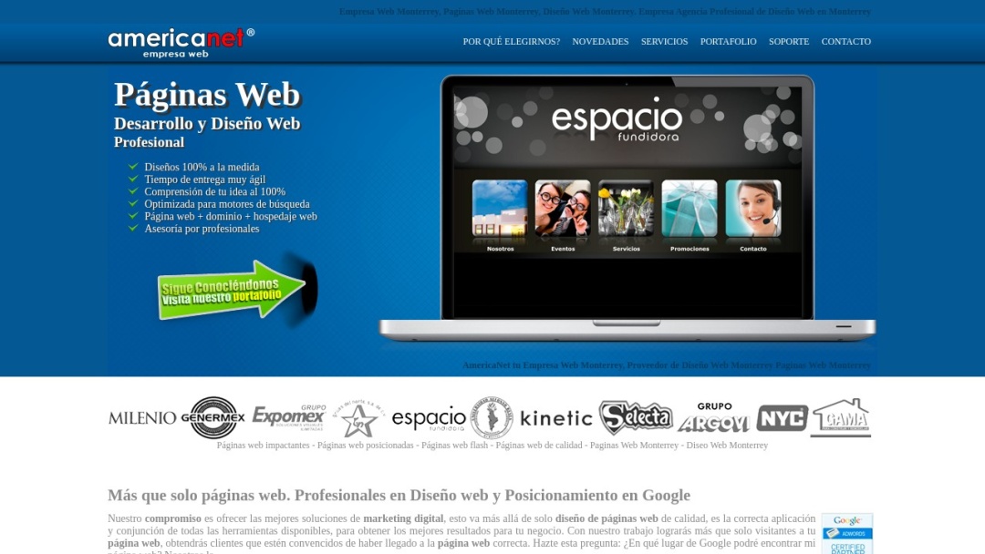 Screenshot of AmericaNet's Website