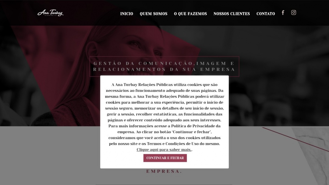 Screenshot of Ana Turbay - Public Relations's Website