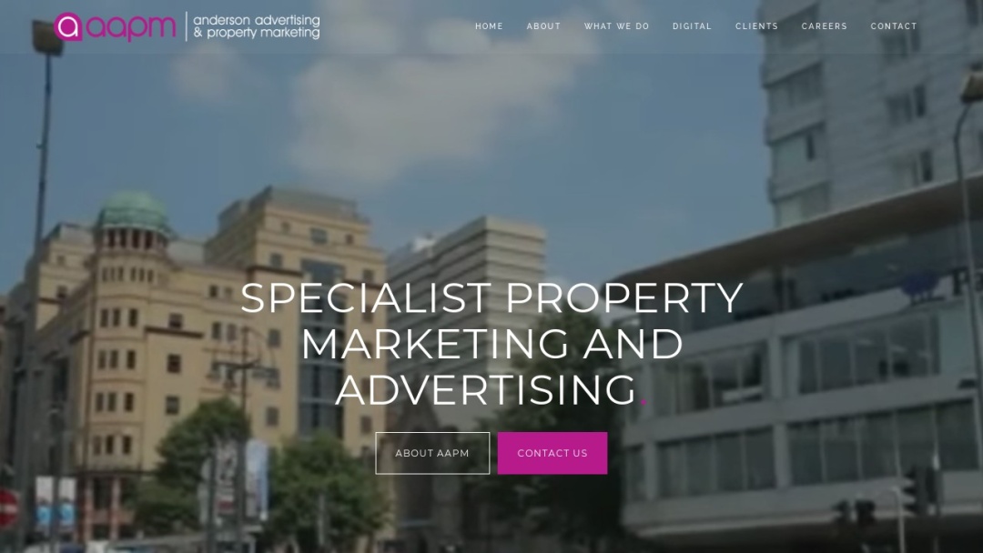 Screenshot of Anderson Advertising's Website