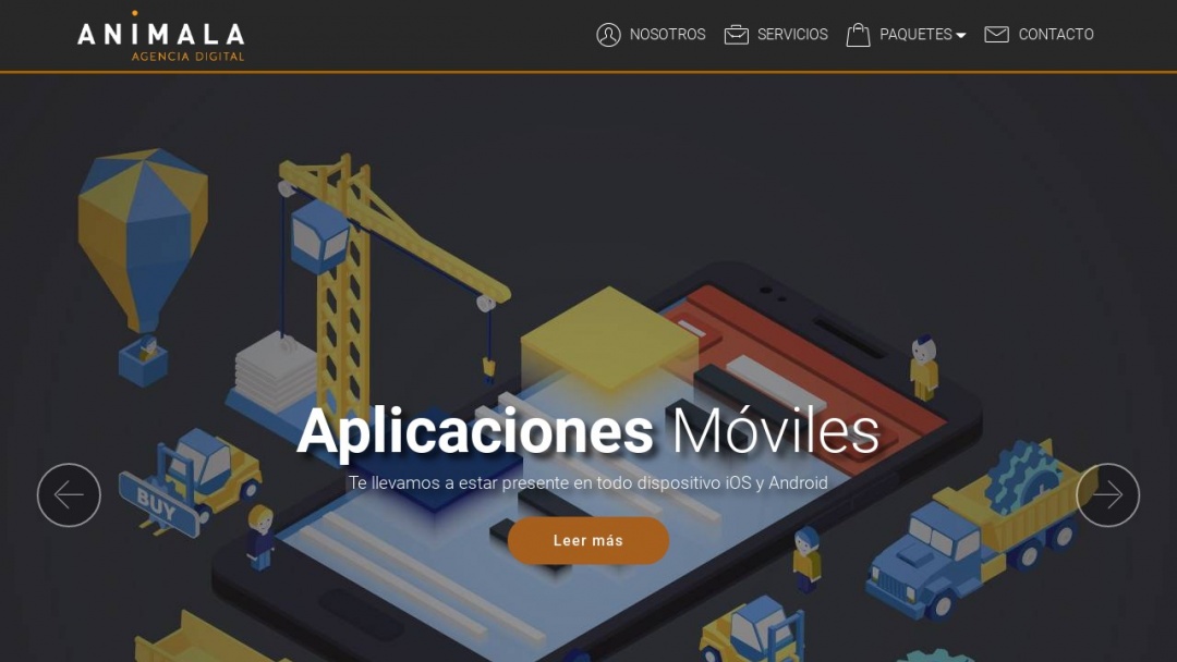 Screenshot of Animala's Website