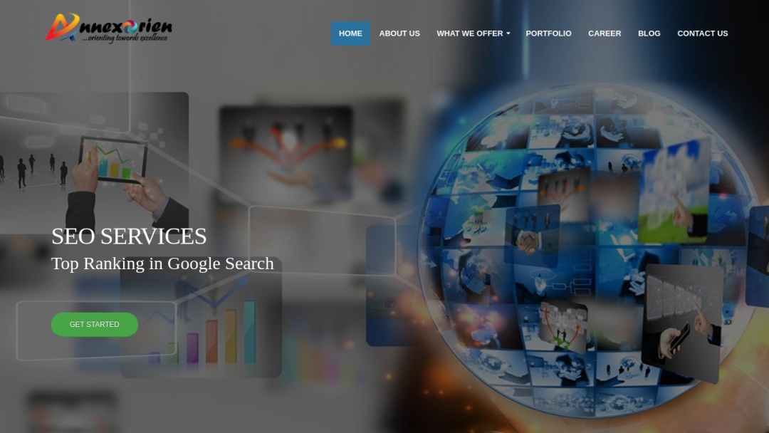 Screenshot of Annexorien Technology Pvt. Ltd's Website