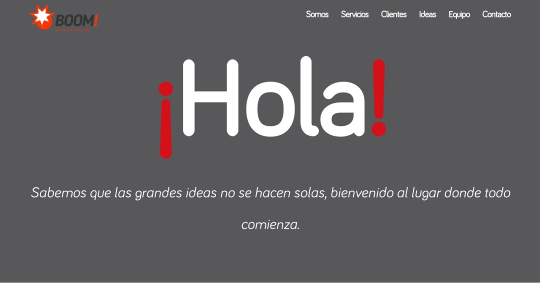 Screenshot of Antares Agencia Interactiva's Website