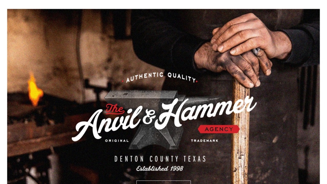 Screenshot of Anvil & Hammer Agency's Website