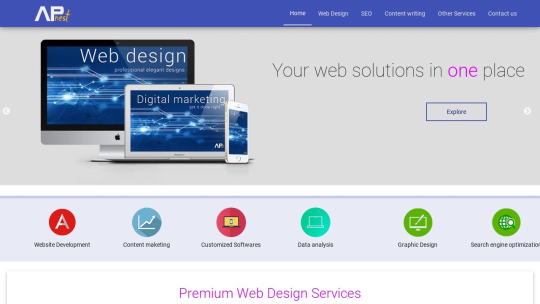 Screenshot of Apnest's Website