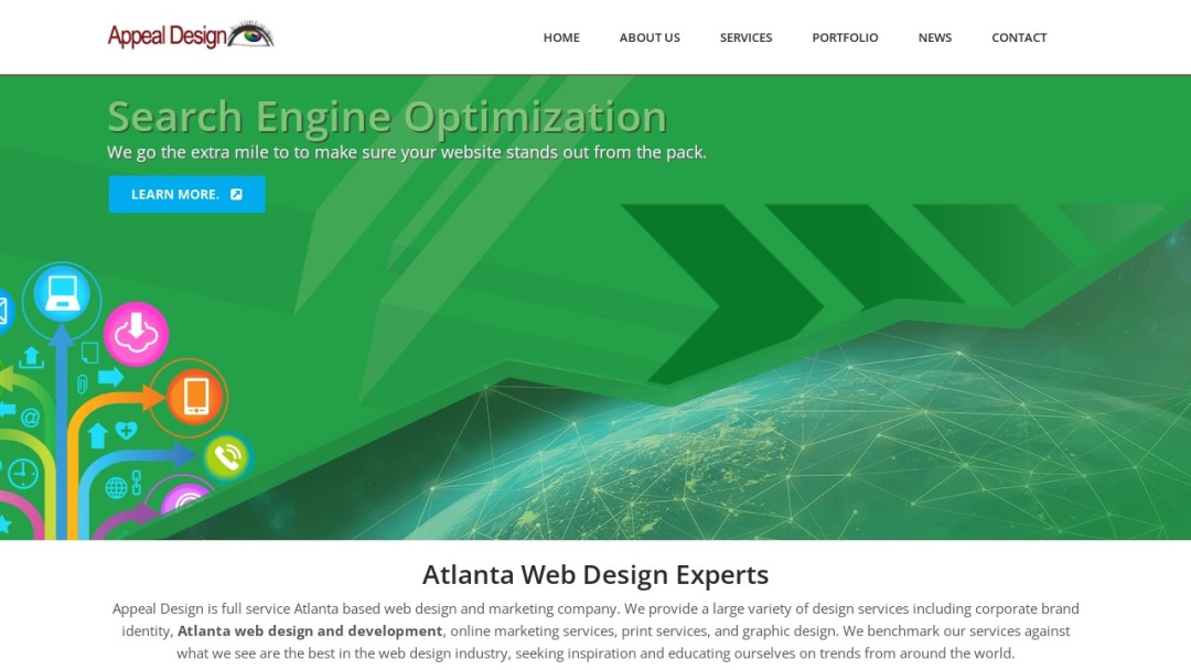 Screenshot of Appeal Design's Website