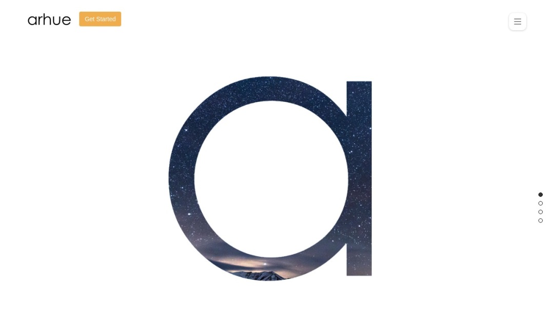 Screenshot of Arhue's Website