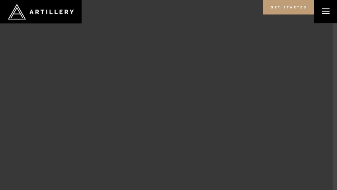 Screenshot of Artillery Media's Website