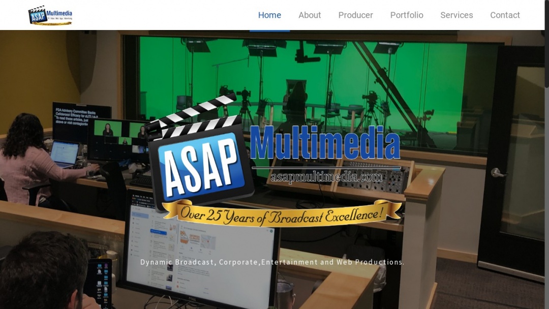 Screenshot of ASAP Multimedia's Website