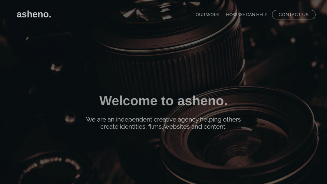 Screenshot of Asheno Productions's Website