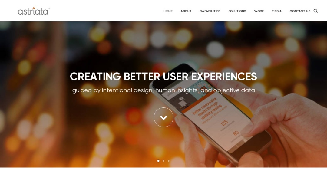 Screenshot of Astriata's Website