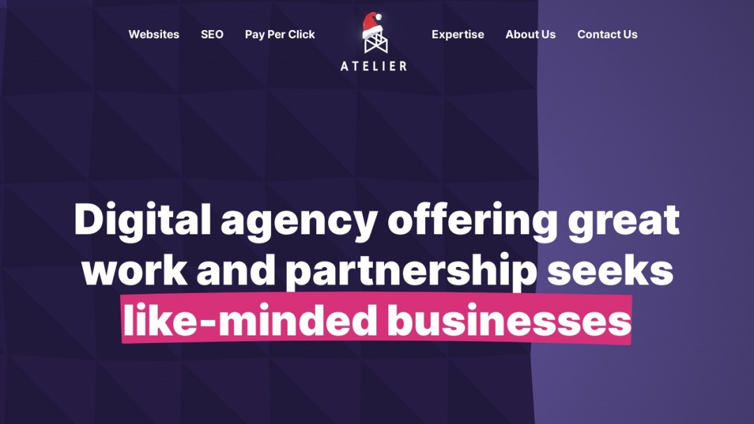 Screenshot of Atelier Studios's Website