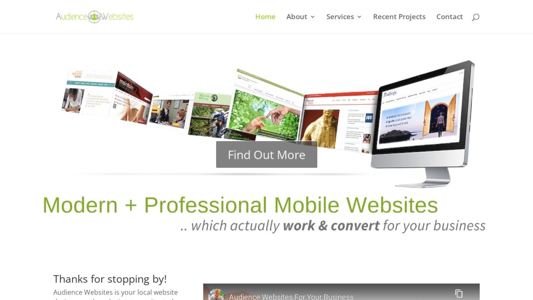 Screenshot of Audience Websites's Website