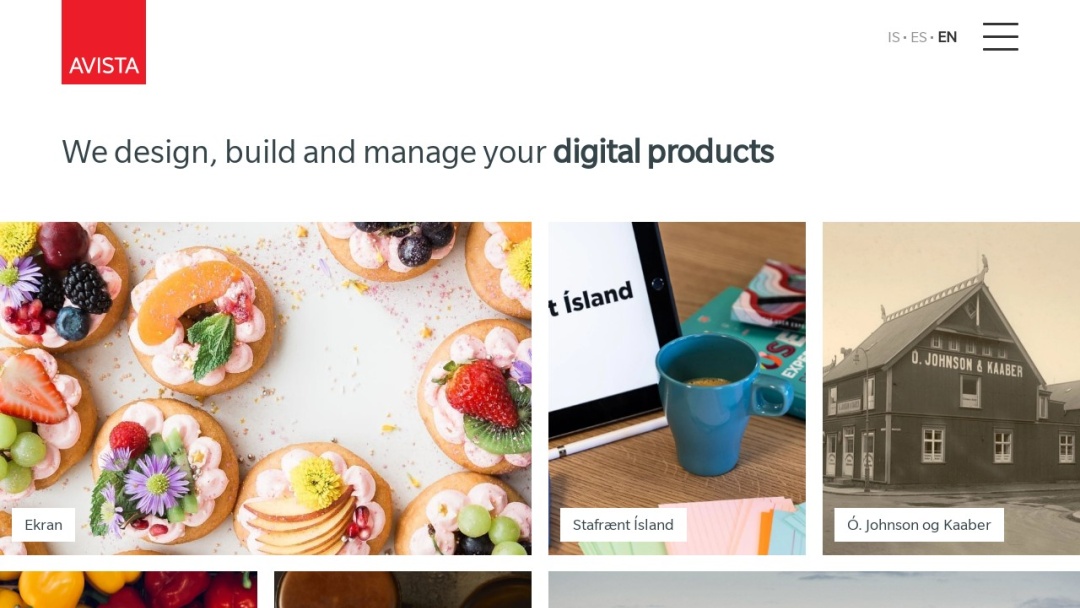 Screenshot of Avista's Website