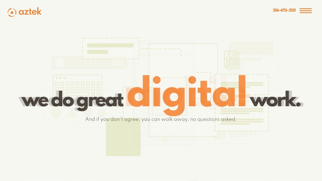 Screenshot of Aztek's Website