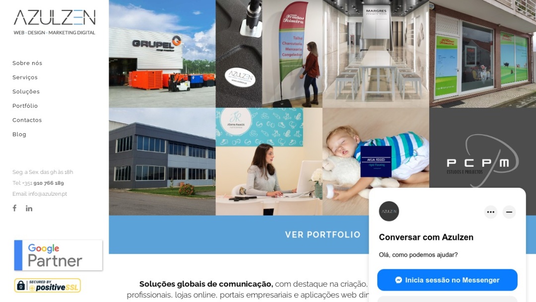 Screenshot of AZULZEN's Website