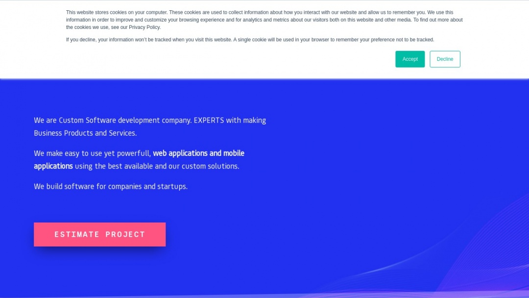 Screenshot of B-MIND Software House's Website