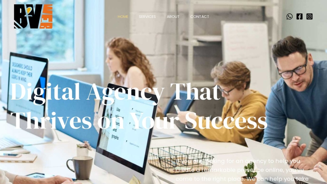 Screenshot of B2V Desenvolvimento e Soluções Web's Website