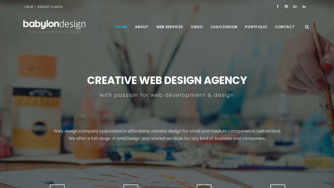 Screenshot of Babylon Web Design's Website