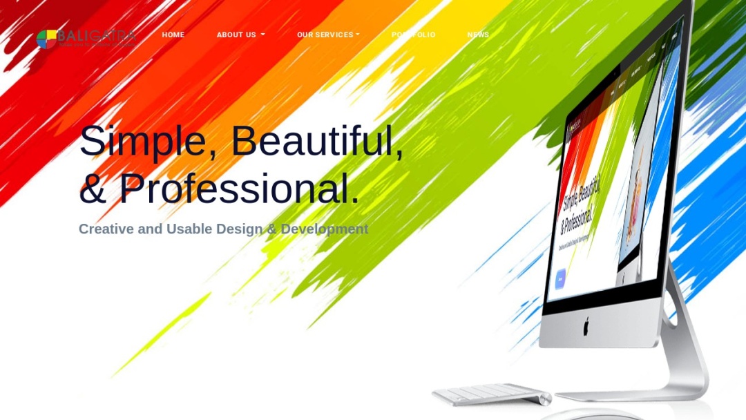 Screenshot of Bali Gatra's Website