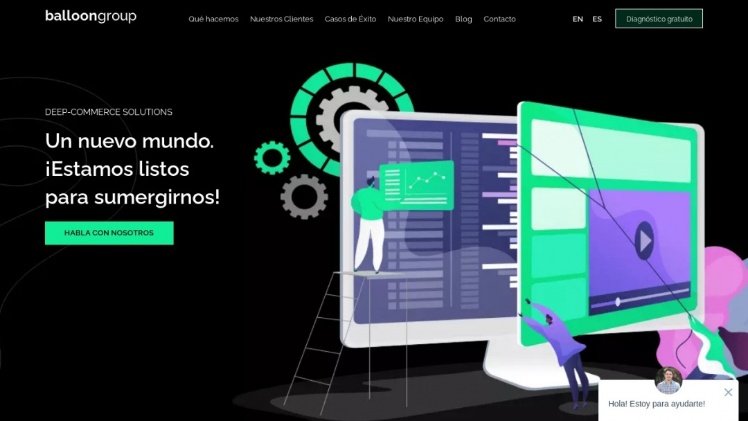 Screenshot of Balloon Group's Website