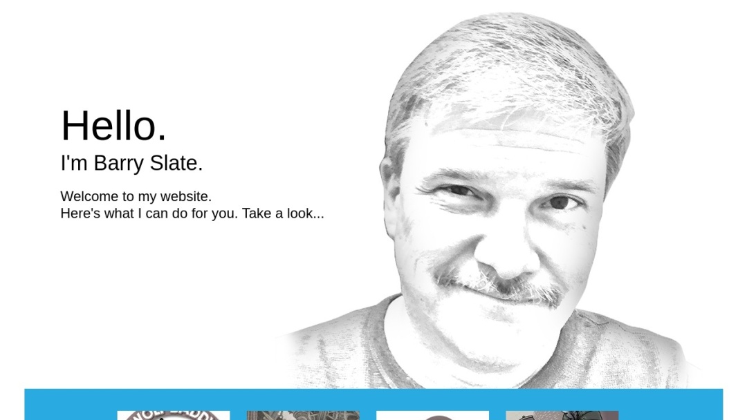 Screenshot of Barry Slate Illustration and Design's Website