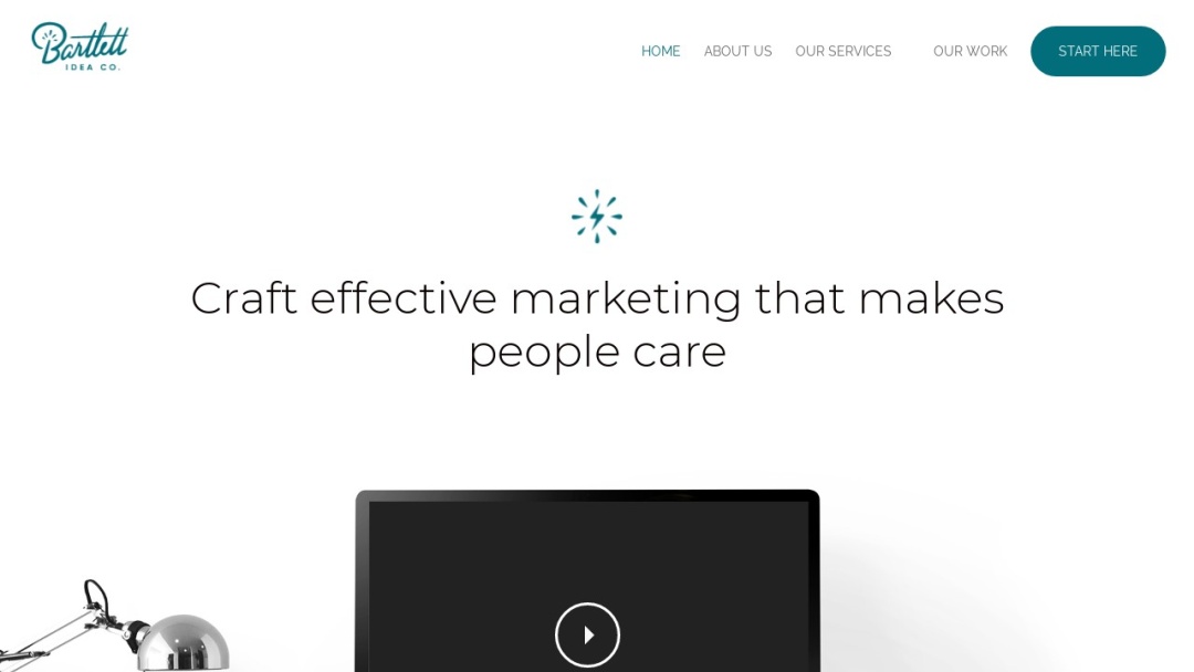 Screenshot of Bartlett Idea Co.'s Website