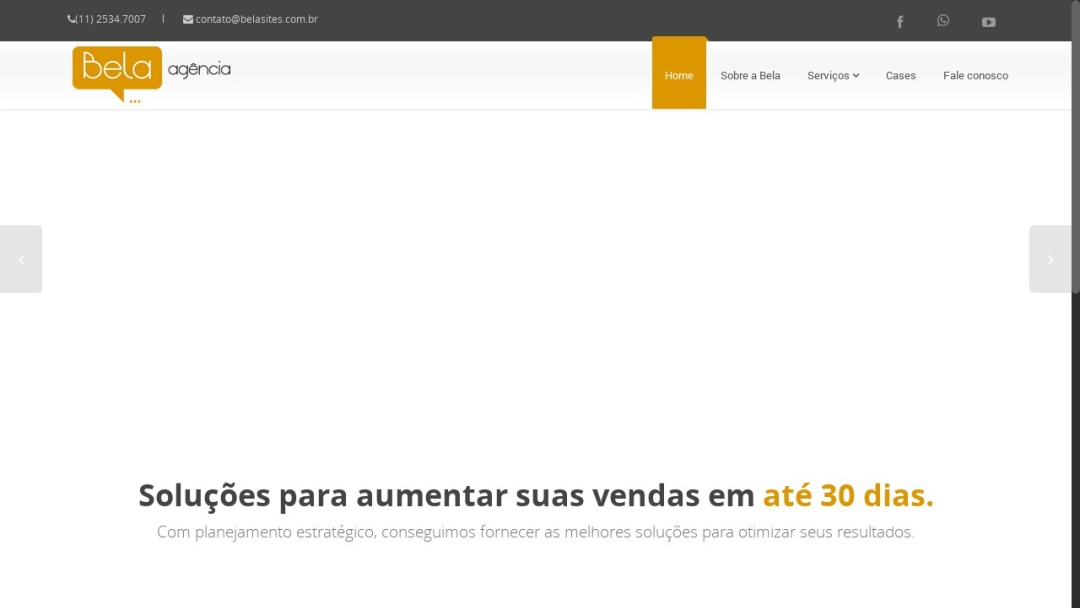 Screenshot of Bela Agência's Website