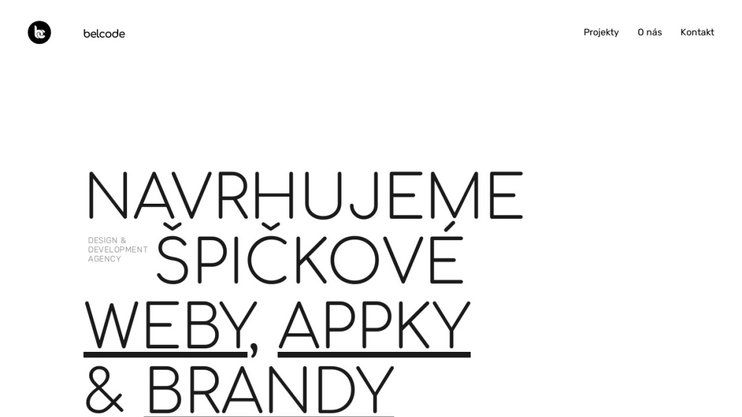 Screenshot of Belcode's Website