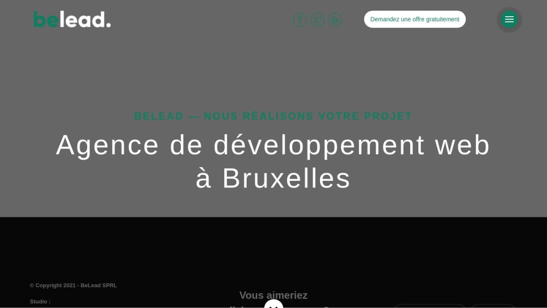 Screenshot of BeLead's Website