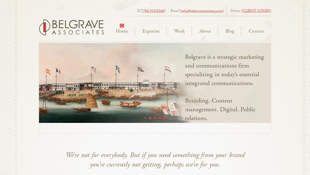 Screenshot of Belgrave Associates's Website