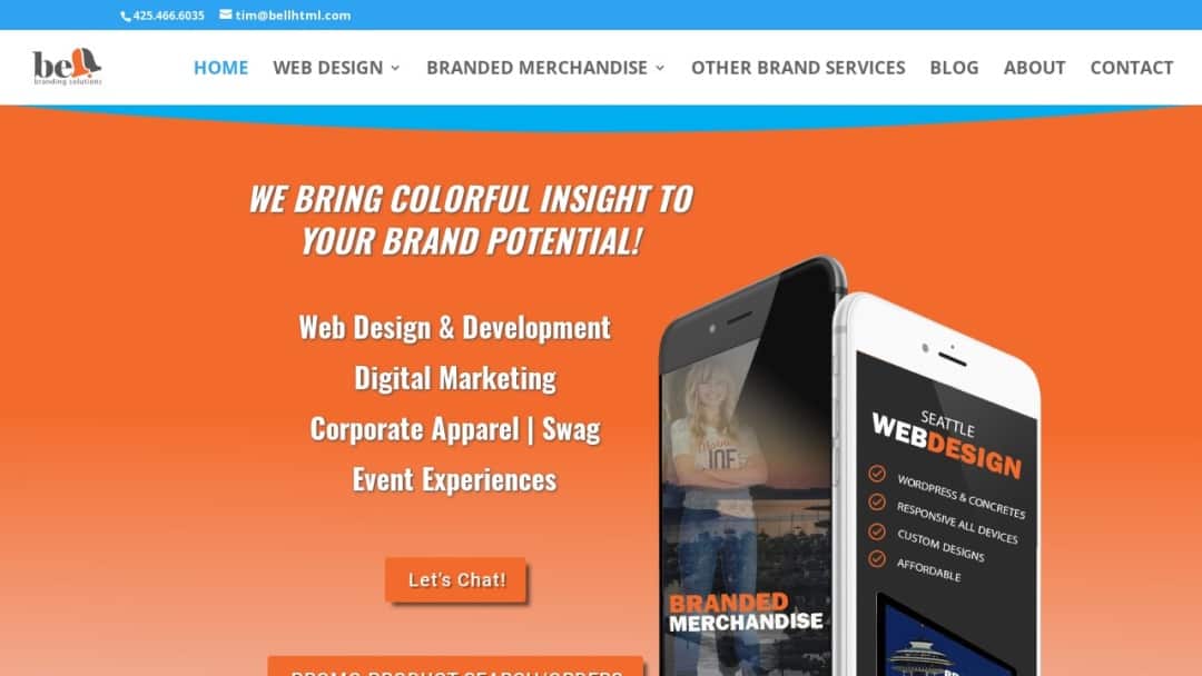 Screenshot of BELL HTML's Website