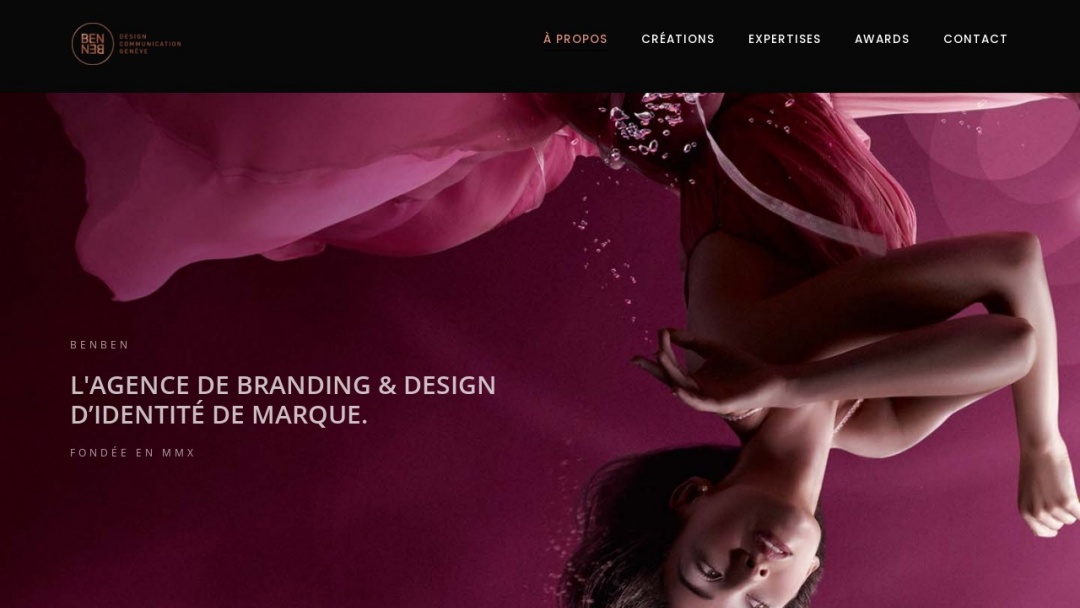 Screenshot of BENBEN Creative Design's Website